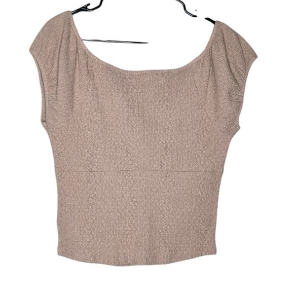 Free People Off-Shoulder Blouse in Beige - Picture 5 of 9